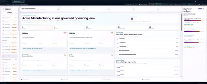 Client Mission Cockpit preview